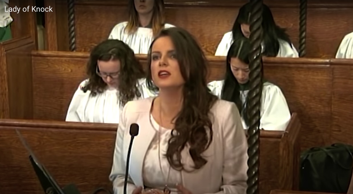 Irish Singer Sings Our Lady of Knock (Video)